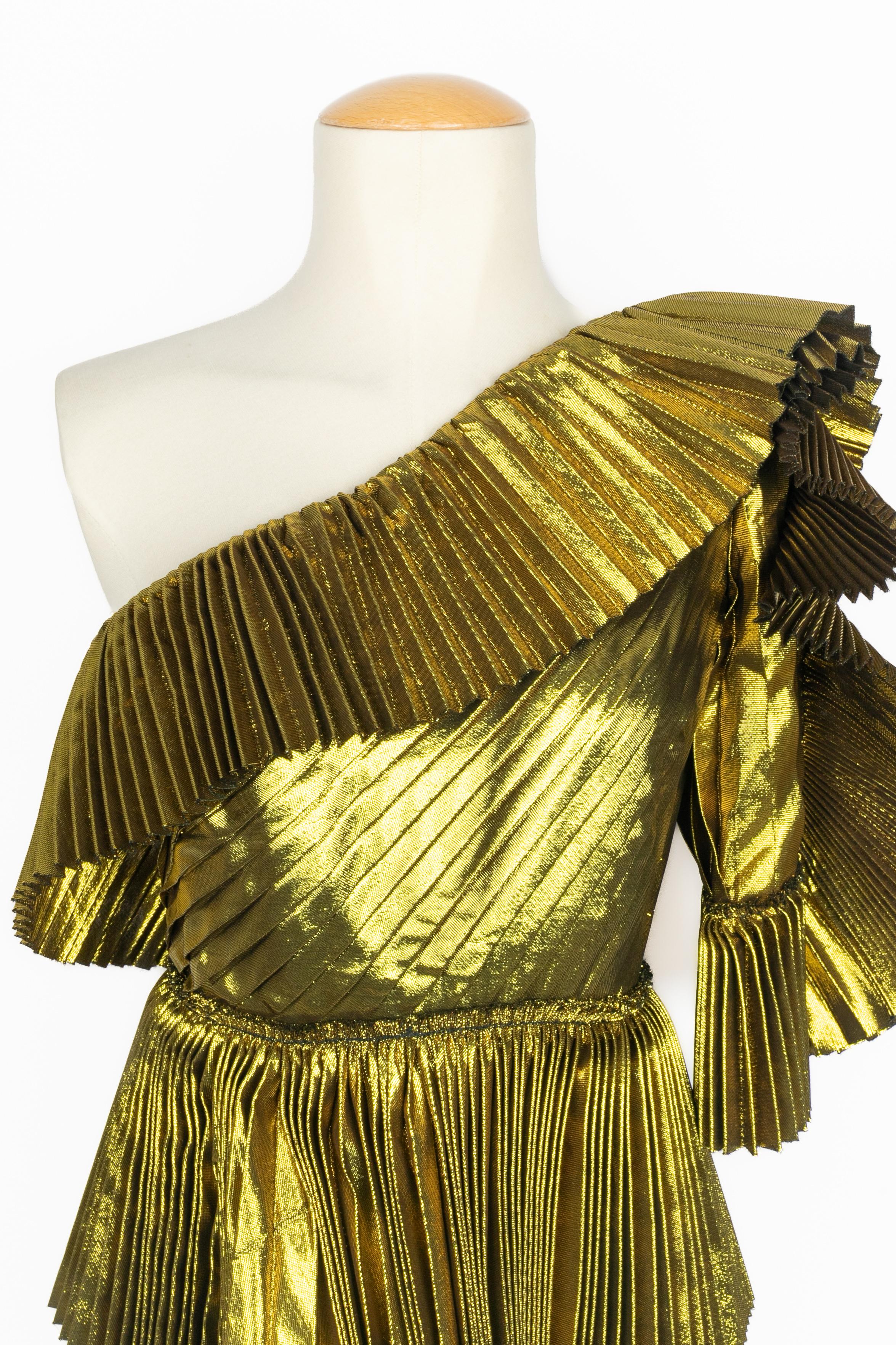 Gucci Plissee-Kleid 2016/2017 (Braun) im Angebot