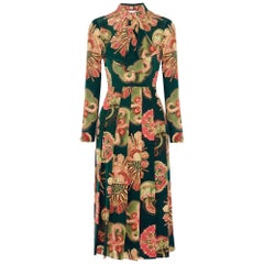 GUCCI Pleated Silk Crepe de Chine Silk Dress IT40 US 2-4