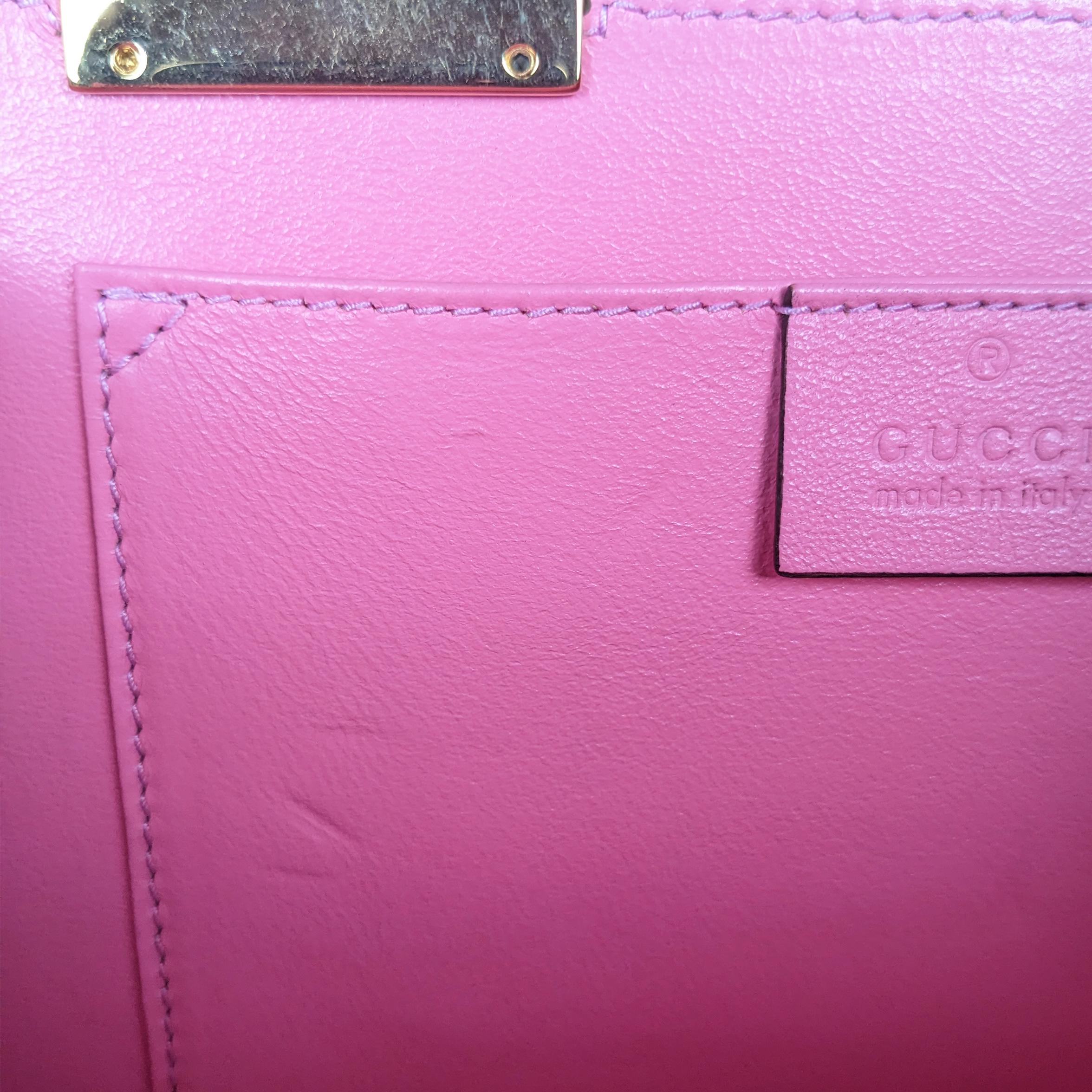 Women's Gucci Plexiglass Mini Sylvie 1969 Top Handle Bag Pink