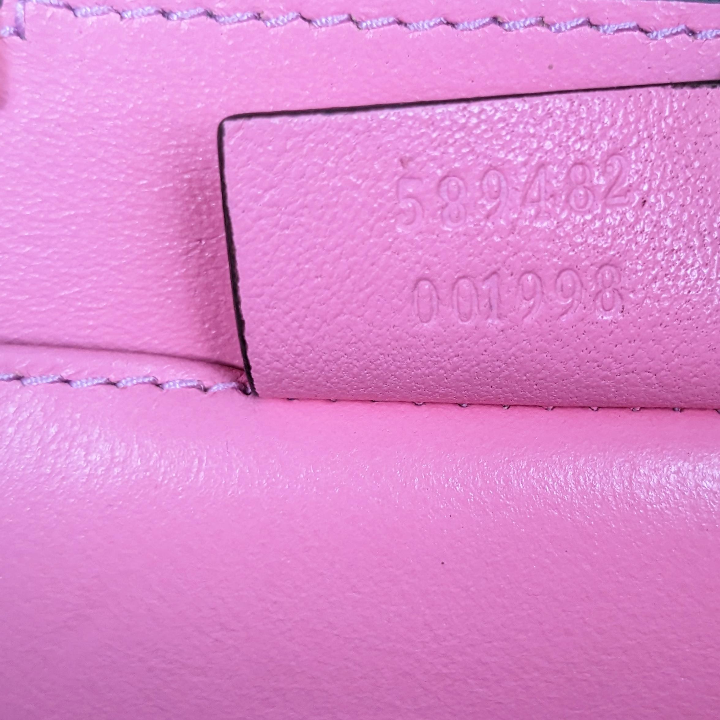 Gucci Plexiglass Mini Sylvie 1969 Top Handle Bag Pink 3