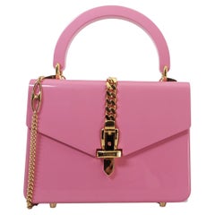 Gucci Plexiglass Mini Sylvie 1969 Top Handle Bag Pink