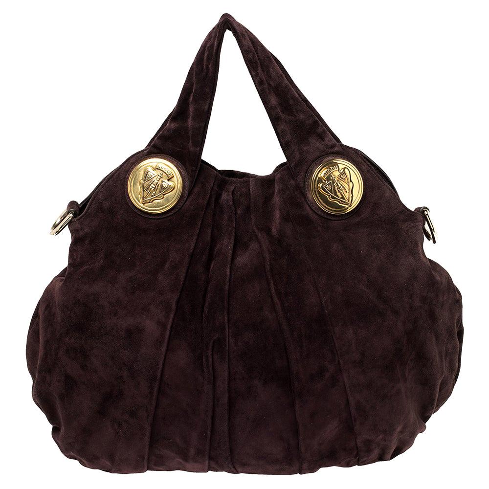 Gucci Plum Suede Large Hysteria Hobo