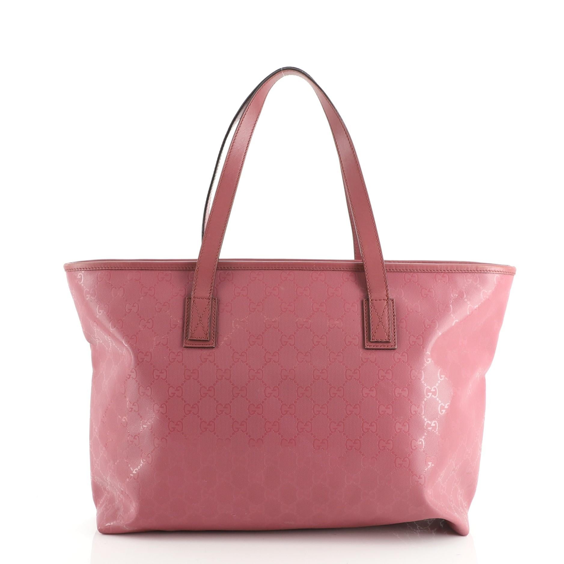 Pink Gucci Plus Tote GG Imprime Medium