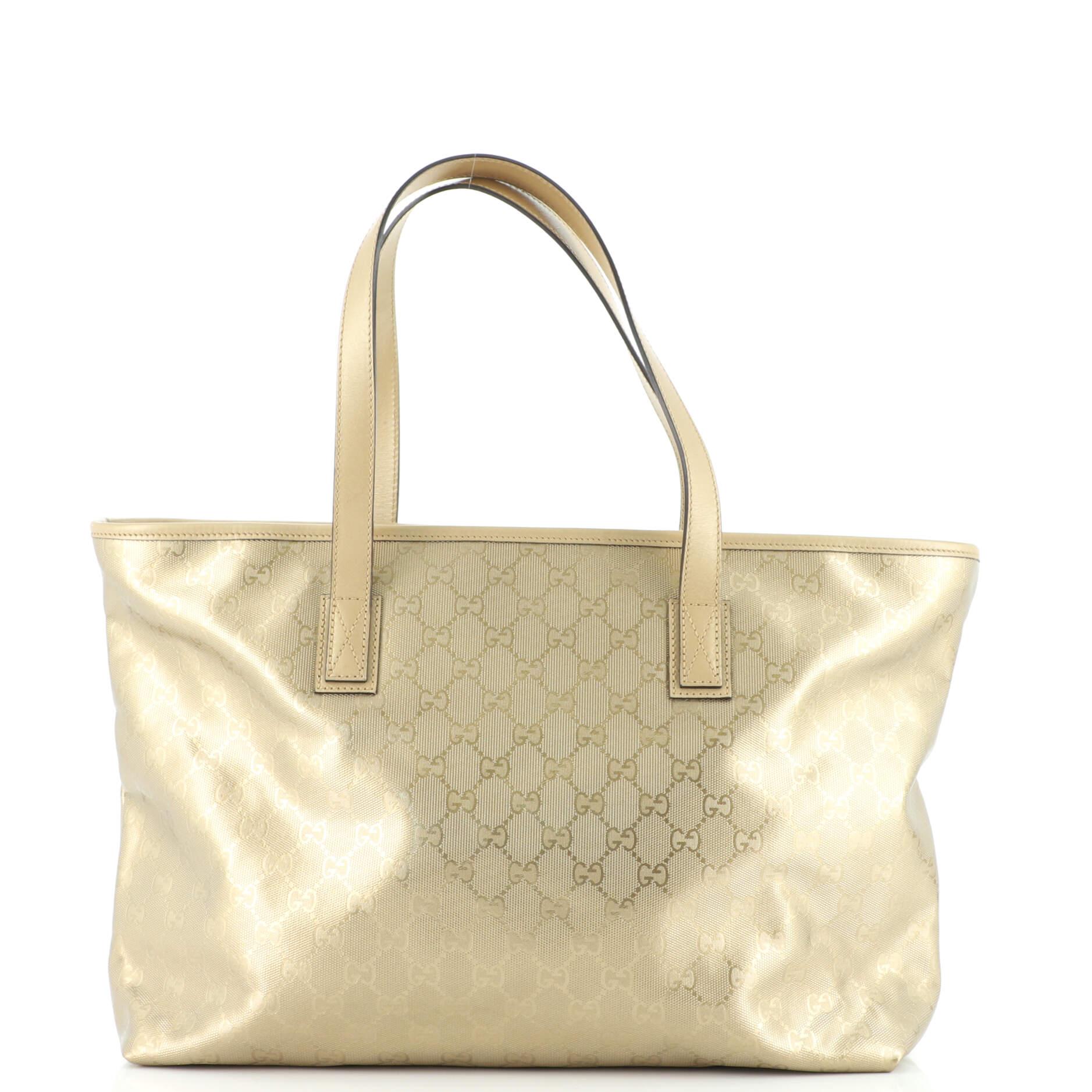 Beige Gucci Plus Tote GG Imprime Medium