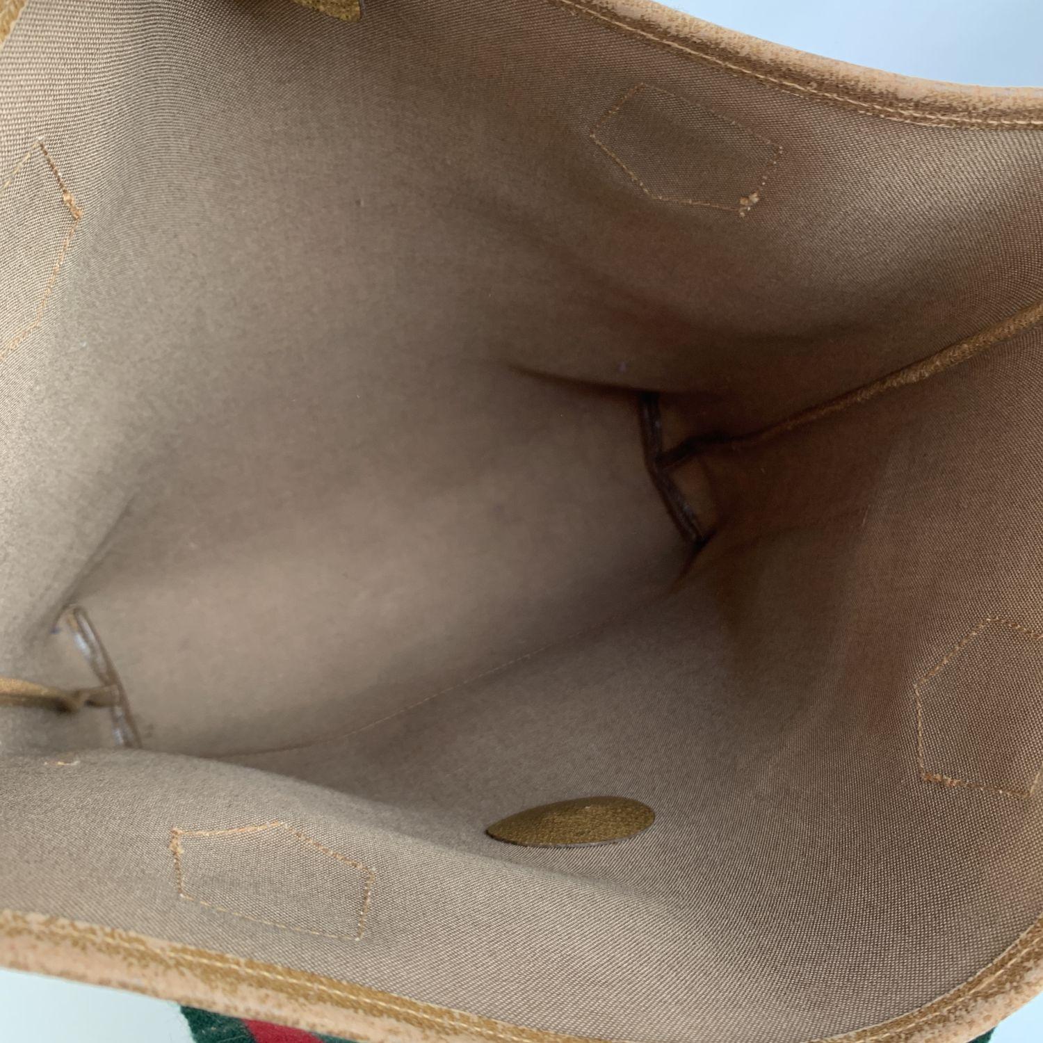 Gucci Plus Vintage Monogram Canvas Shopping Bag Shopper Tote 1