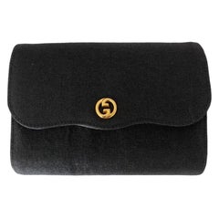 Gucci, Pochette in black canvas