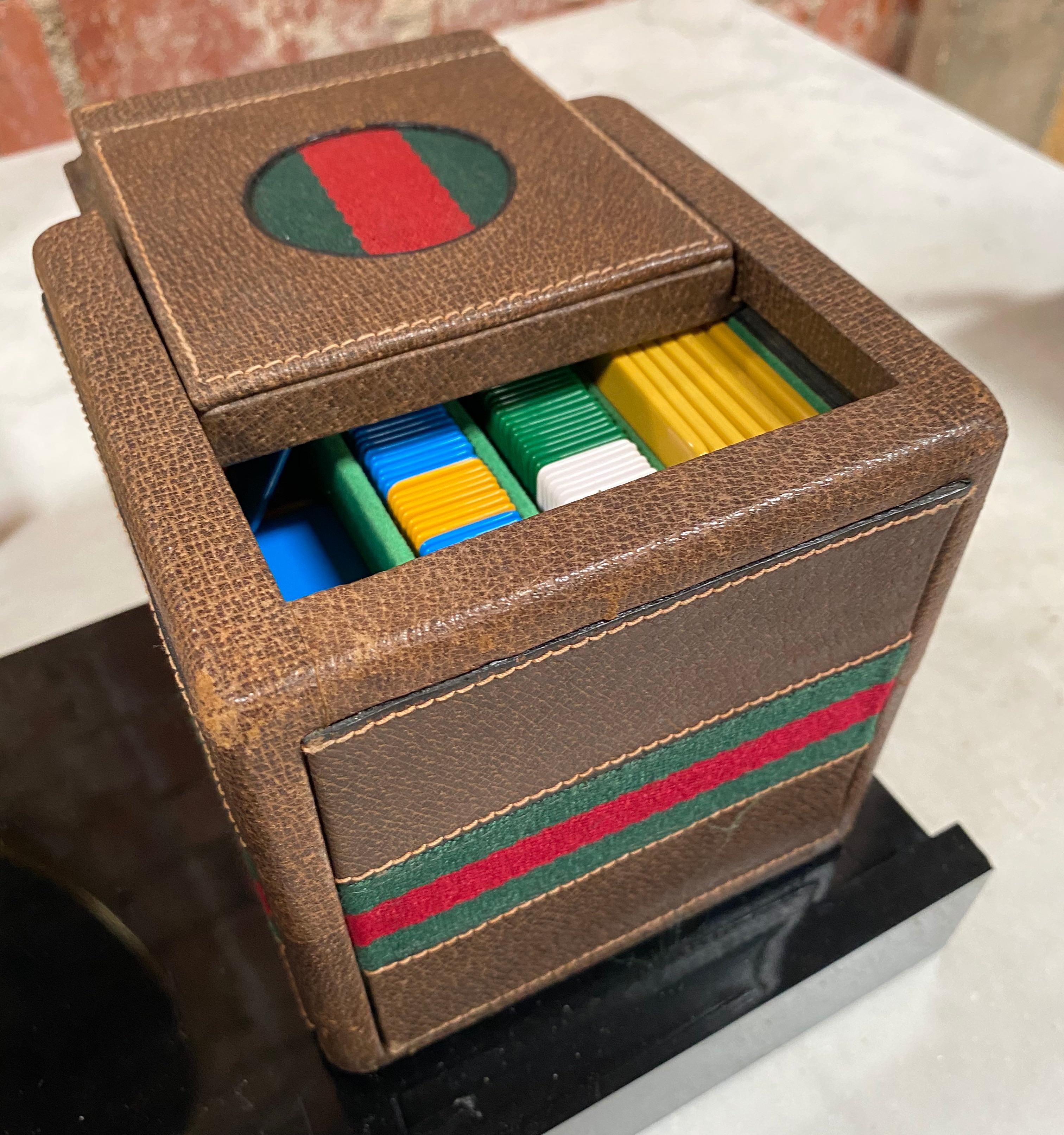 Leather Gucci Poker Cube, 1970s
