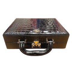 Gucci poker set with a crocodile case