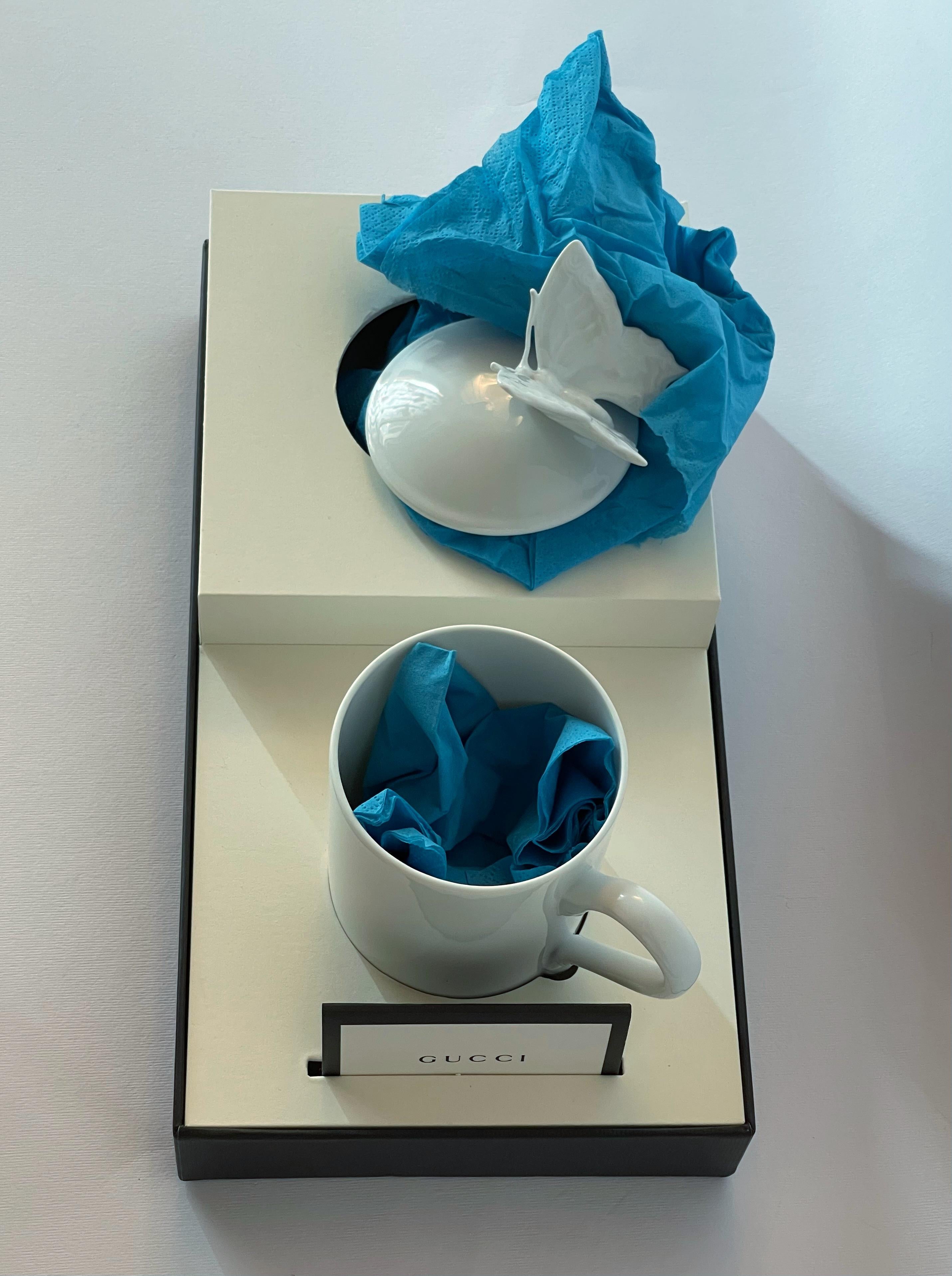 Tazza con farfalla in porcellana di Gucci in vendita 4