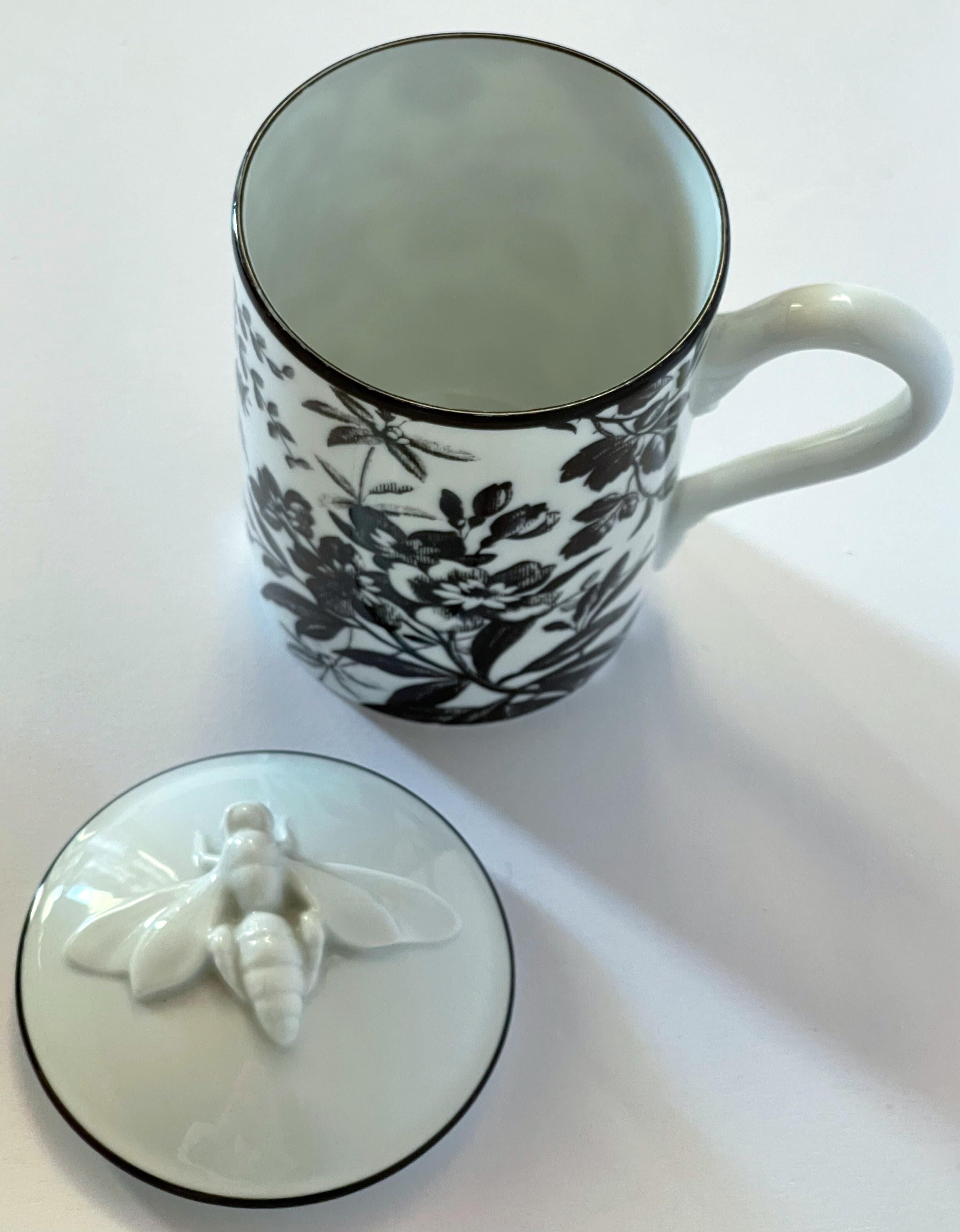 Contemporary Gucci Porcelain Flowers Bee Mug For Sale