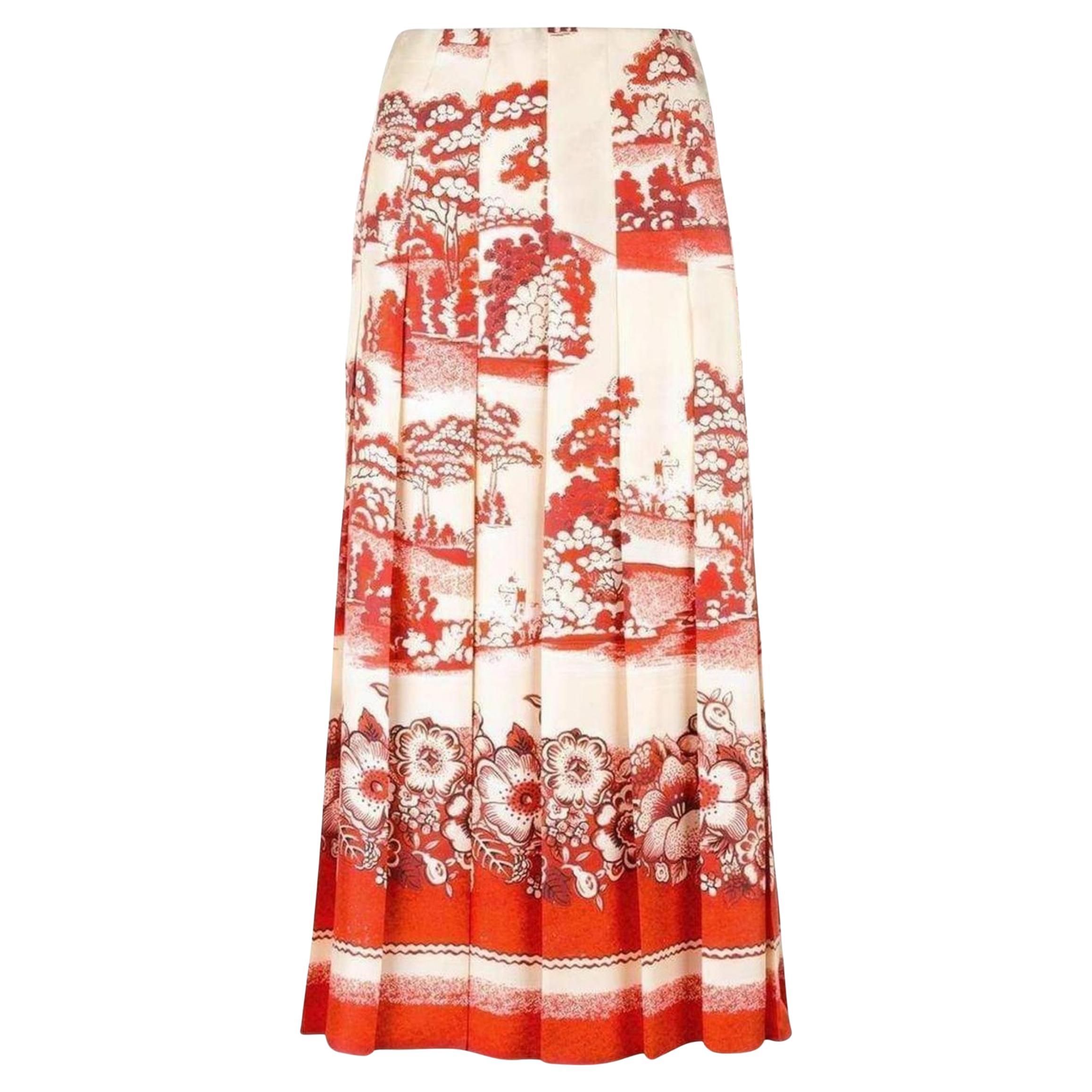 Gucci - Jupe midi imprimée jardin IT40 / US4 en vente