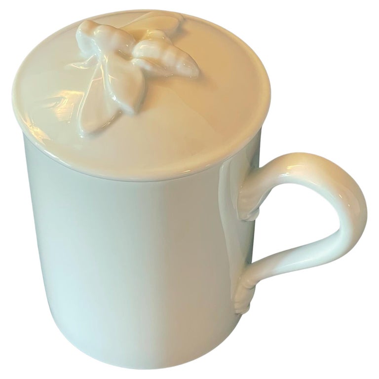 Gucci Porcelain Mug by Richard Ginori with Bee Lid, Made in  display picture 2