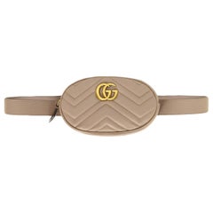 Gucci Porcelain Rose Beige GG Marmont Small Matelasse Belt Bag sz 85cm/ 34"