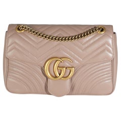 Gucci Porzellan Rose Matelasse Medium Marmont Tasche aus Kalbsleder Medium