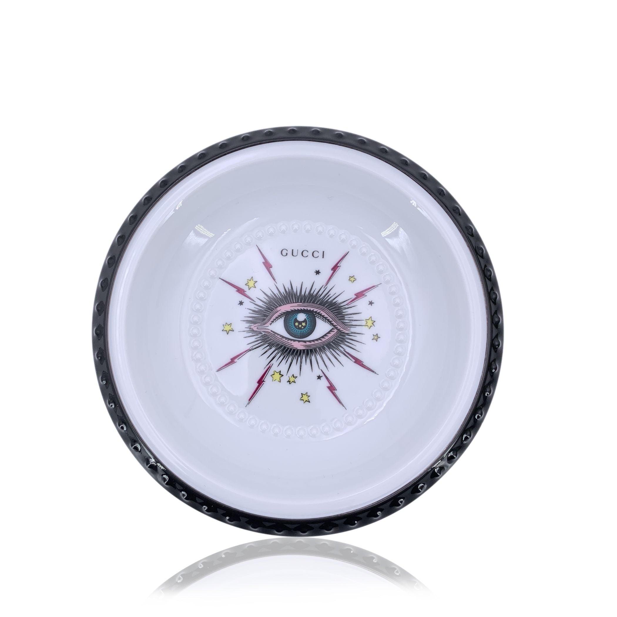 Gucci Porcelana Ojo de Estrella Bandeja Redonda Decorativa Baratija Cenicero Púrpura en venta