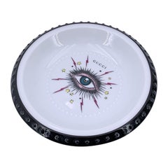 Gucci Porcelain Star Eye Decorative Round Trinket Tray Ashtray