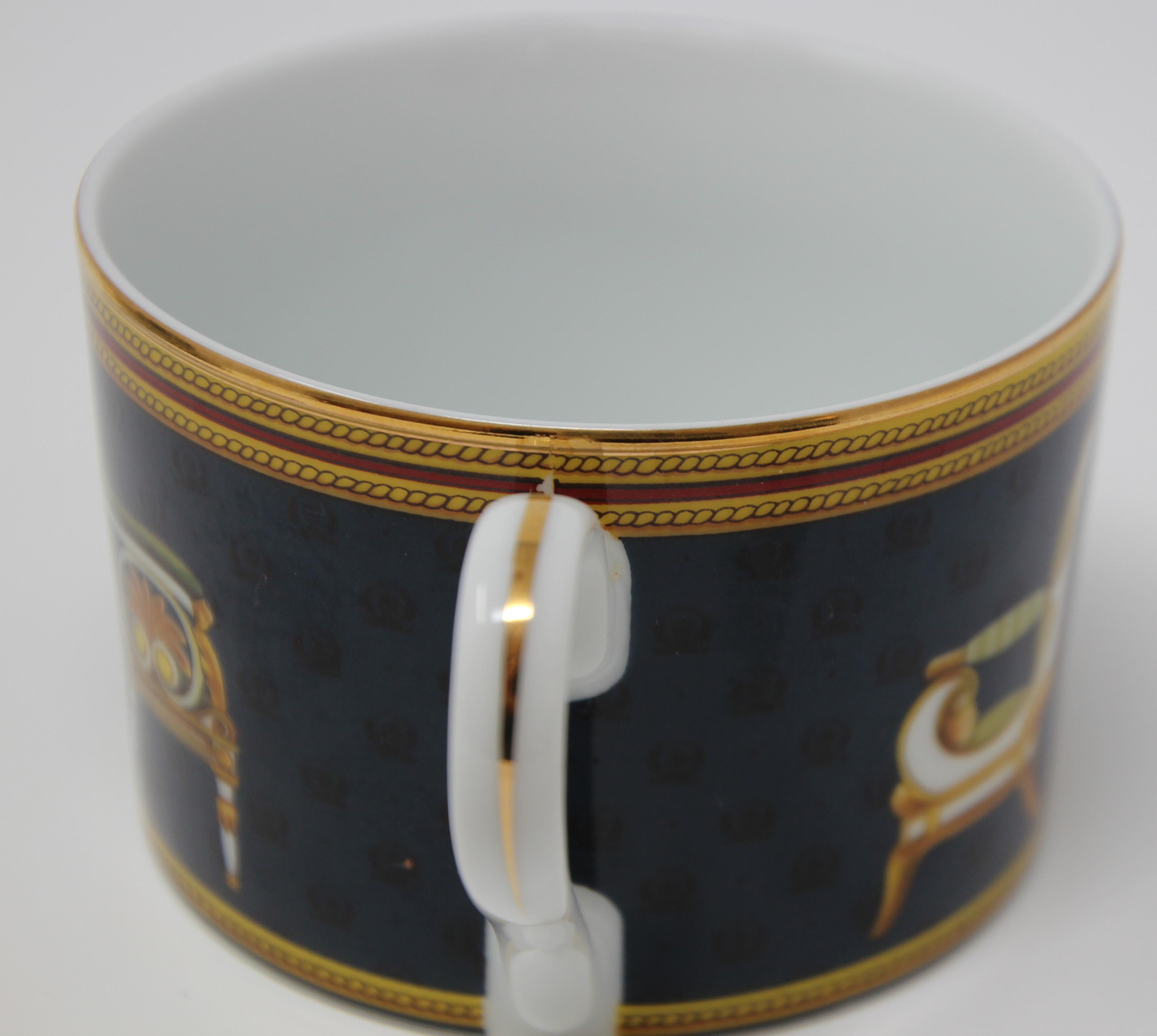 Gucci Porcelain Tea Cups and Saucers Set of 2 8