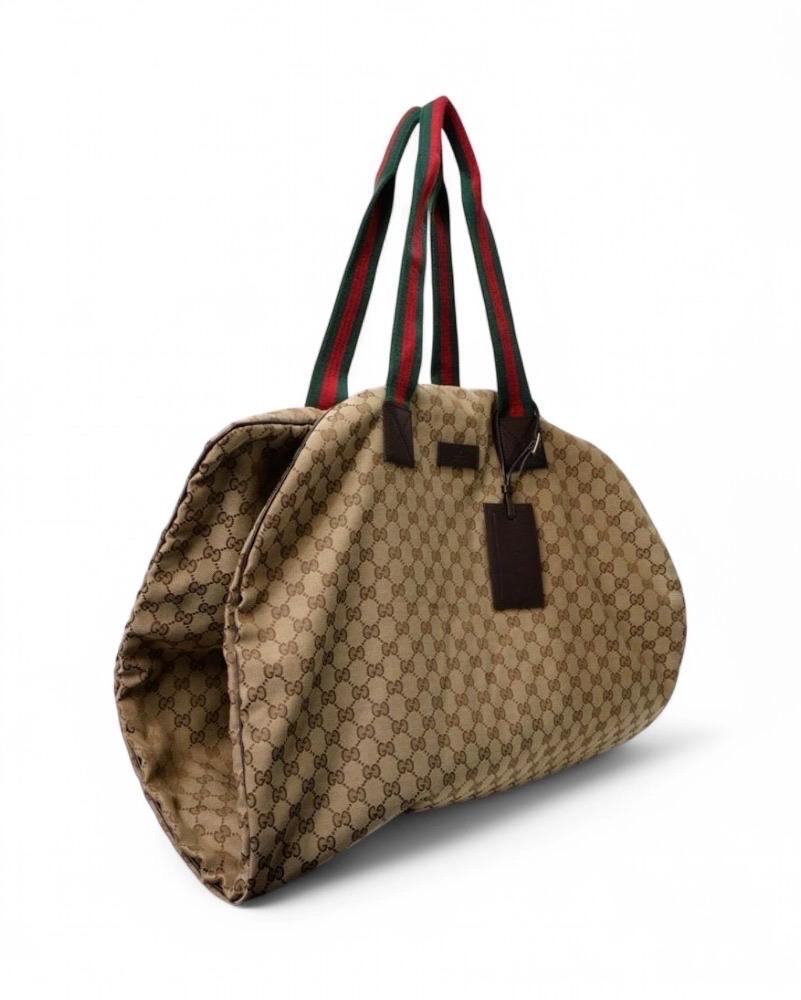 Gucci Porta Abiti GG Supreme Marrone Unisexe en vente