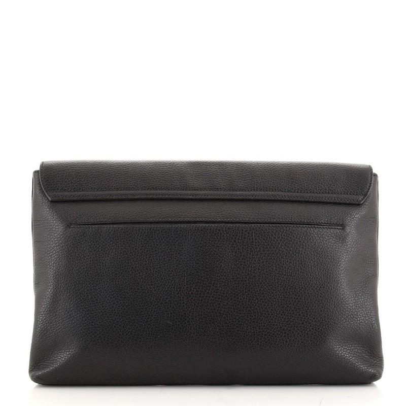 Black Gucci Portfolio Clutch Leather Large