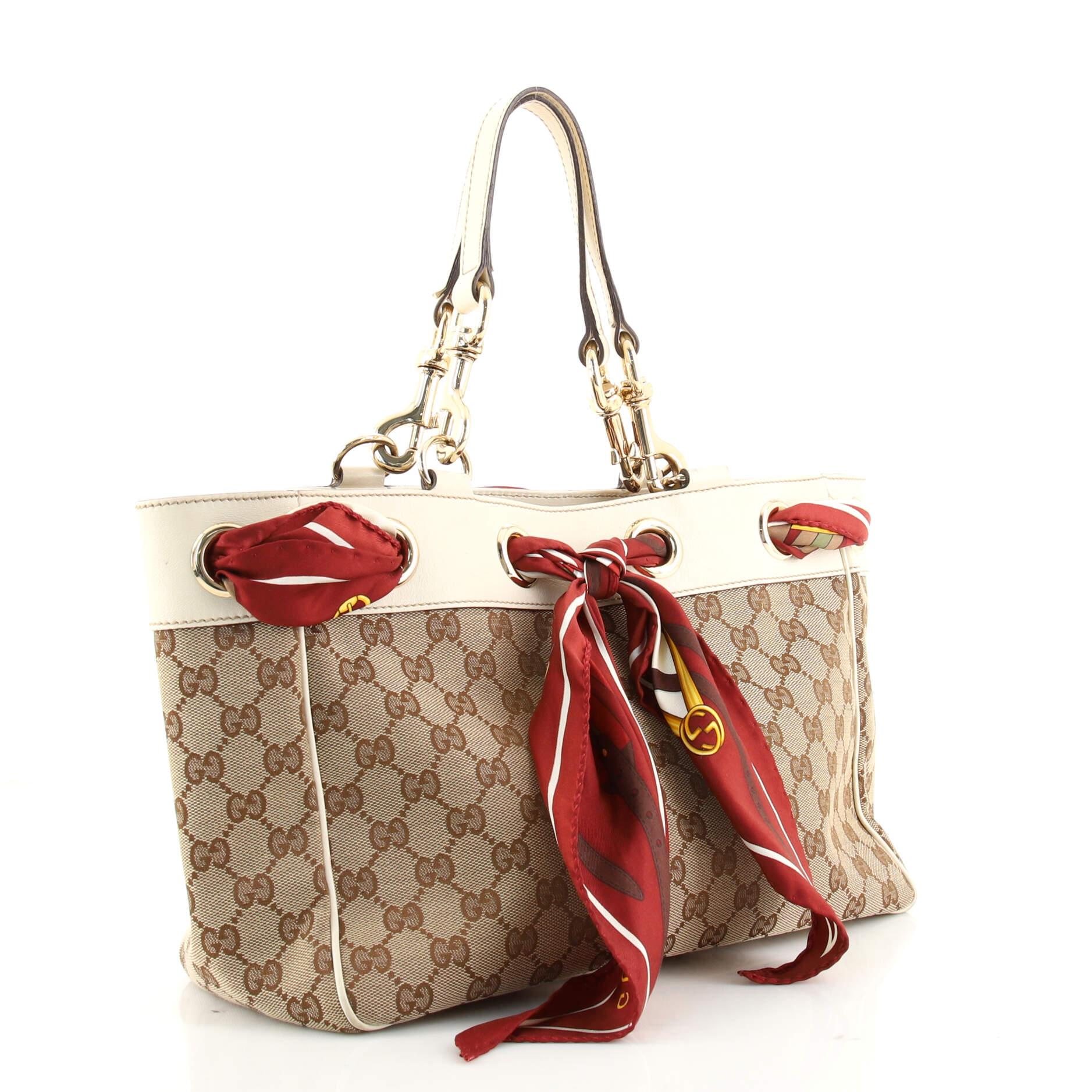 gucci fabric leather