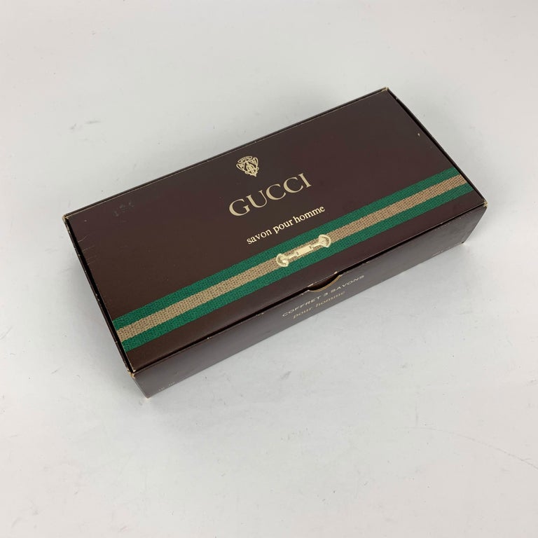 Gucci Pour Homme Vintage Set of 3 Soap Bar and Soap Dish Home Decor at ...