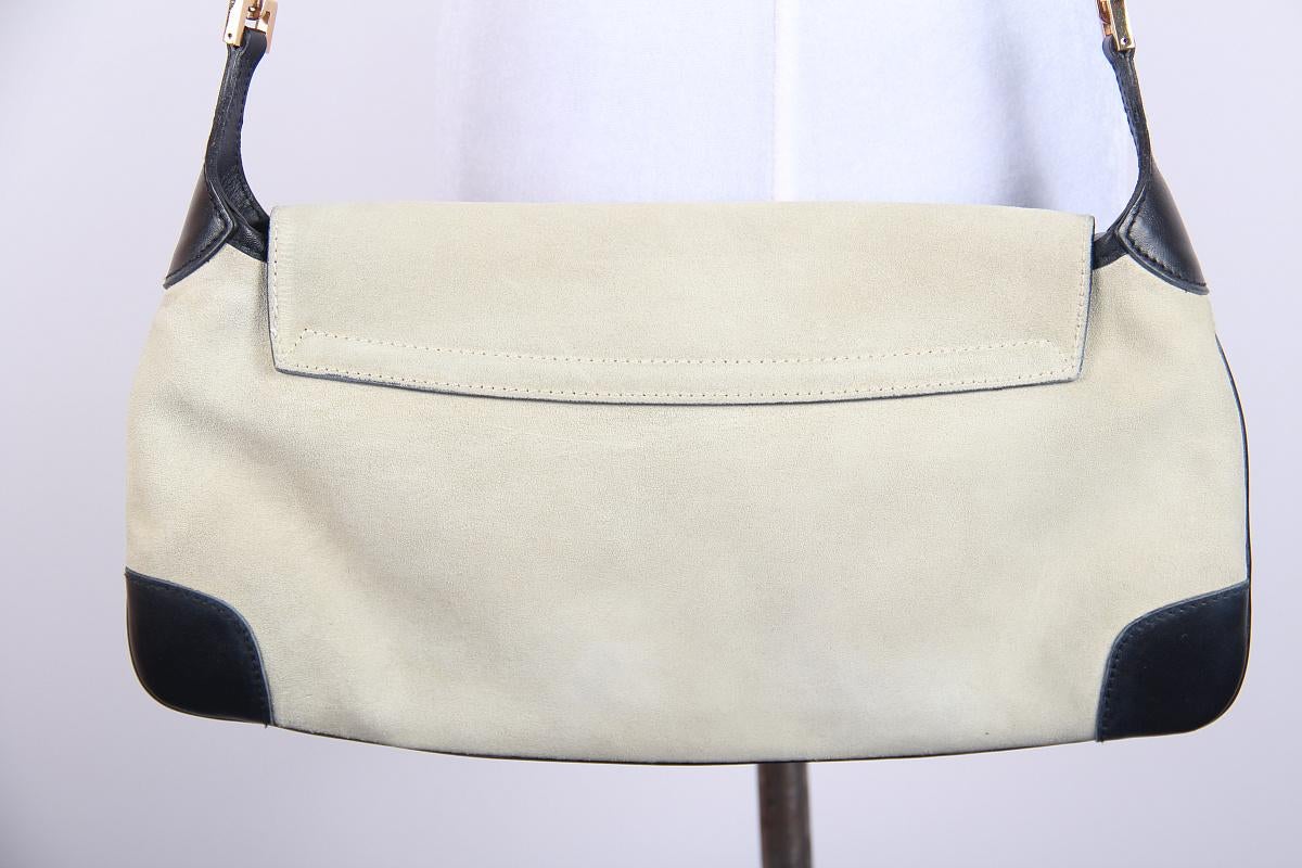 Gucci Pre-Owned 20th Century Suede Tiger Head shoulder bag im Angebot 3