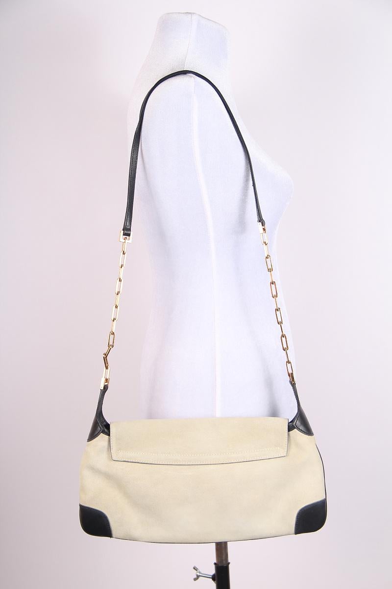 Gucci Pre-Owned 20th Century Suede Tiger Head shoulder bag im Angebot 4