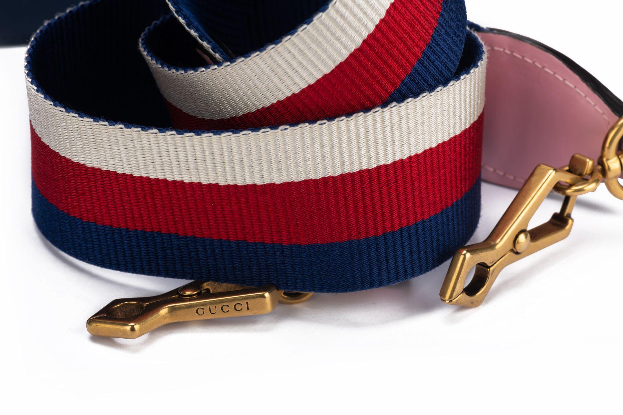 Gucci Preloved Striped Trapeze Jewel Bag For Sale 9