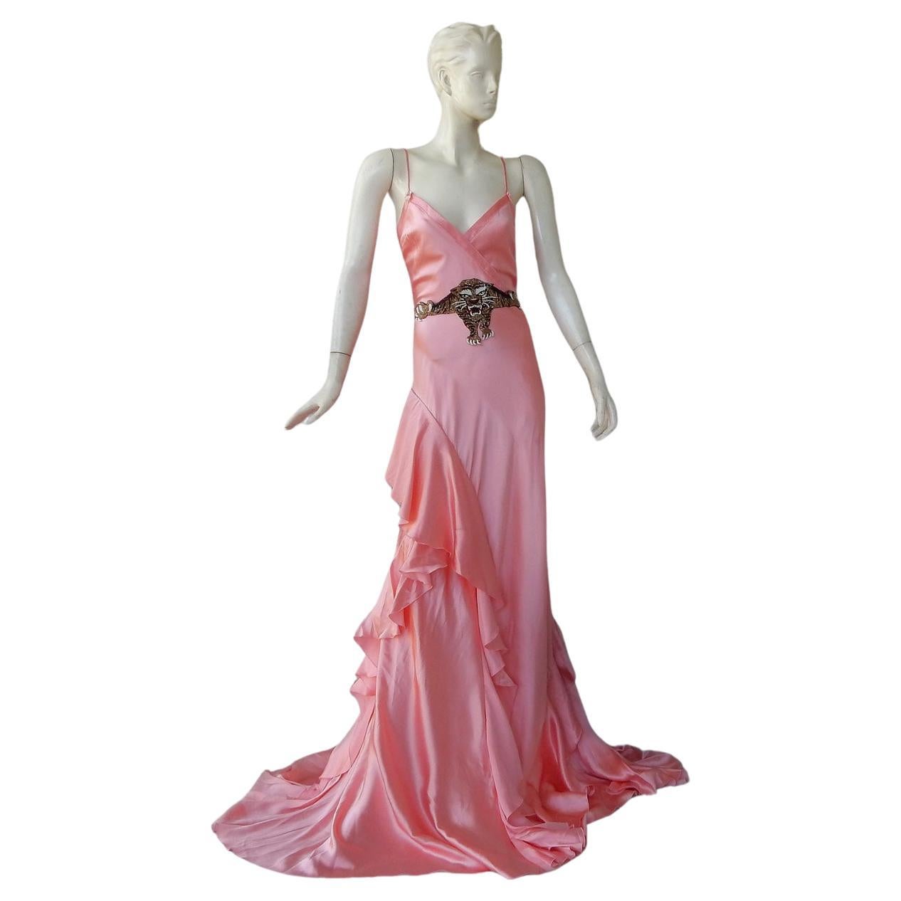 Gucci „Pretty in Pink“ Schräg geschnittenes Laufsteg-Kleid  im Angebot