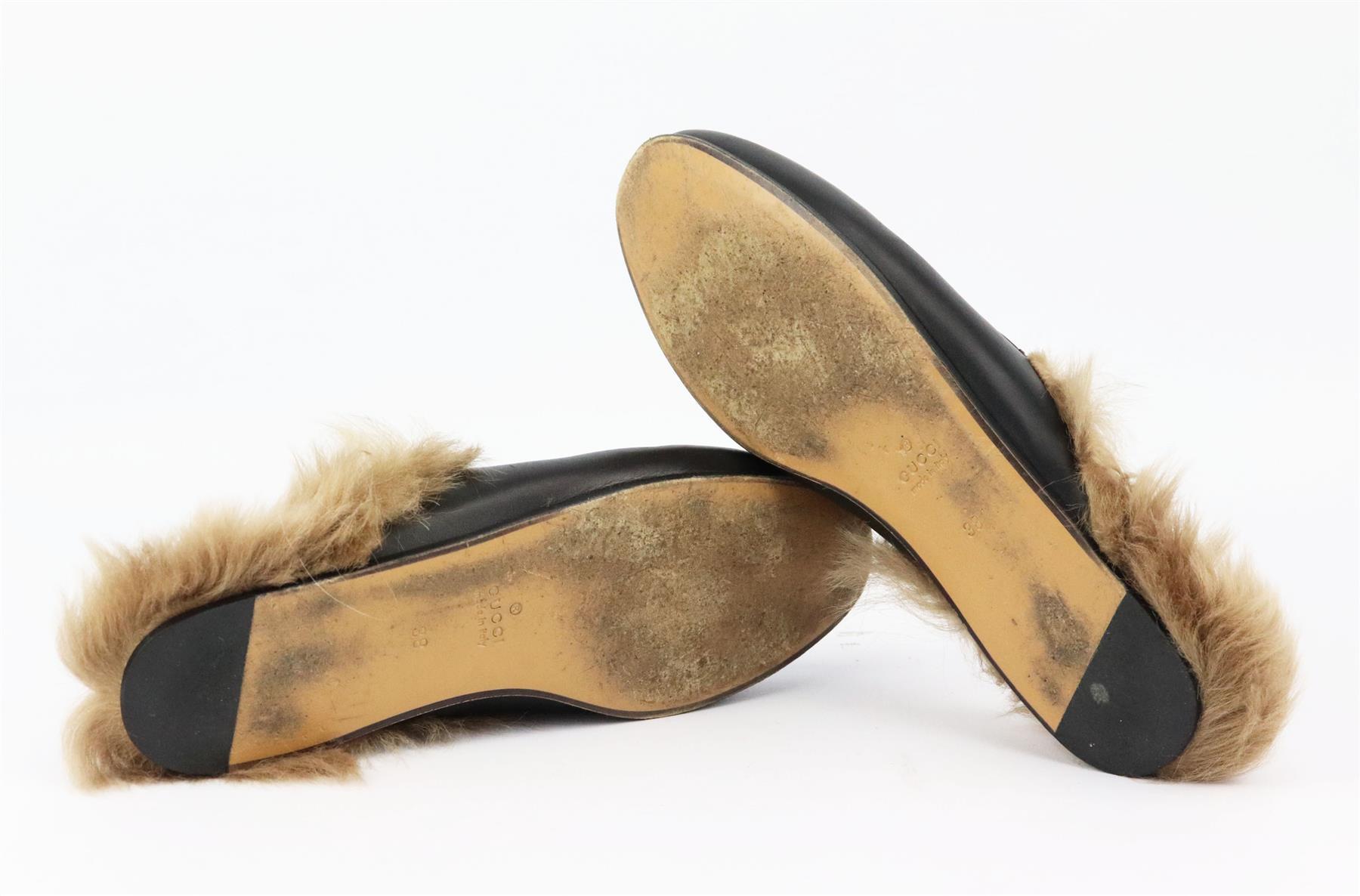 gucci fur loafers