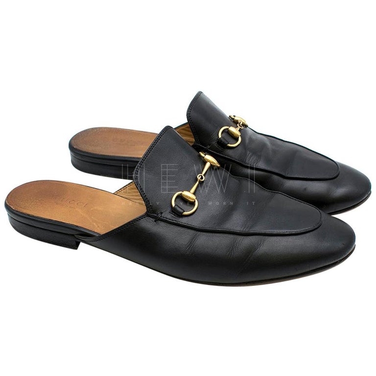 Gucci Princetown Black Leather Slippers SIZE 41 at 1stDibs | gucci  princetown 41