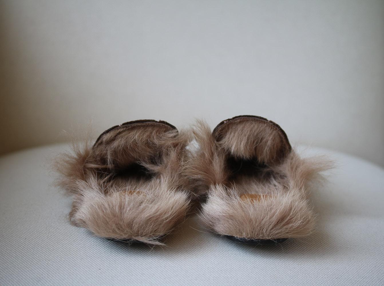 Gucci Princetown Horsebit-Detailed Shearling-Lined Logo-Facquard Slippers In New Condition In London, GB