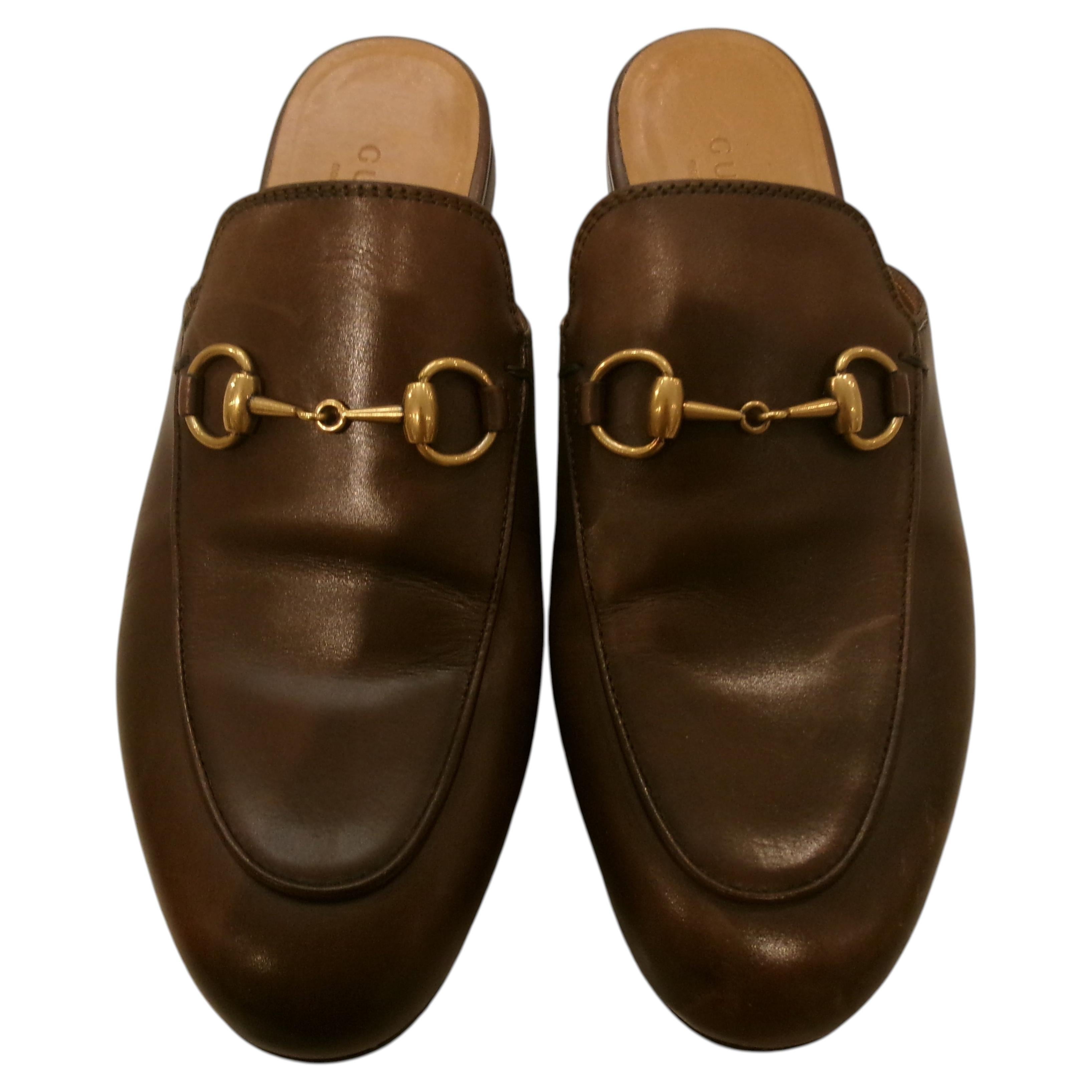 Gucci Princetown Mules brown size 35.5