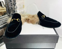 Gucci Princetown Suede Shearling-Lined Mules