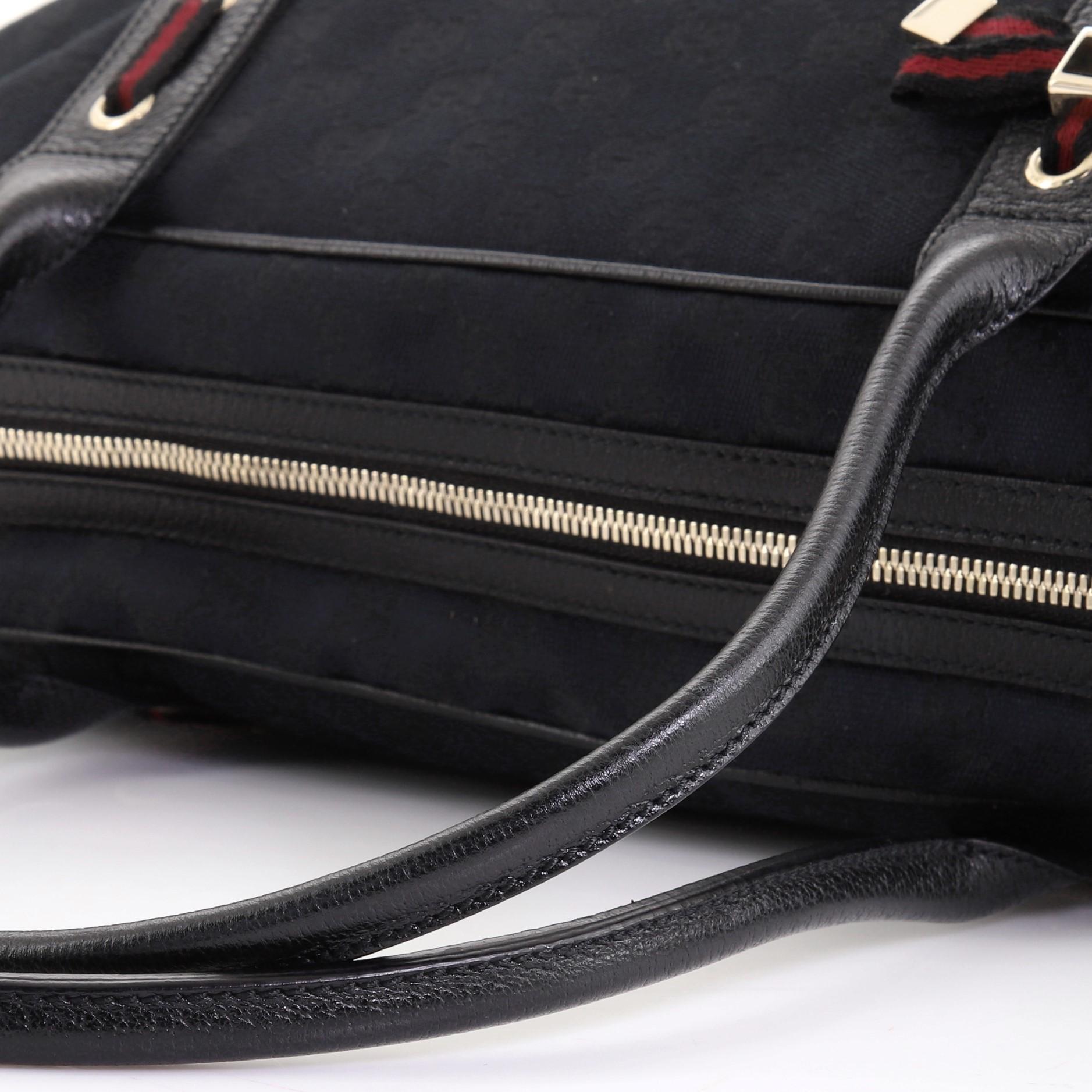 Gucci Princy Boston Tasche GG aus Segeltuch groß 3
