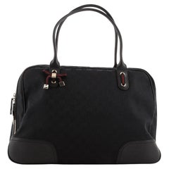 Gucci Princy Boston Tasche GG aus Segeltuch groß