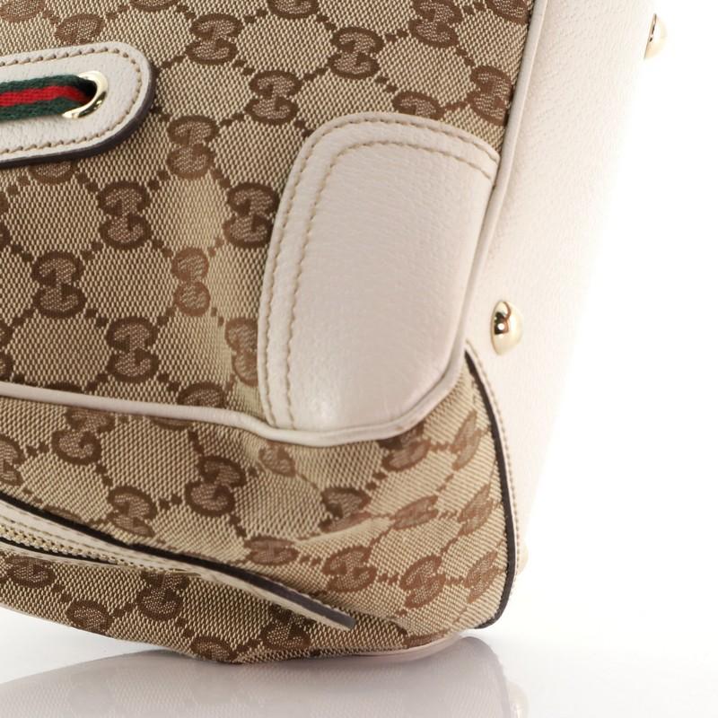 Gucci Princy Boston Bag GG Canvas Small In Good Condition In NY, NY