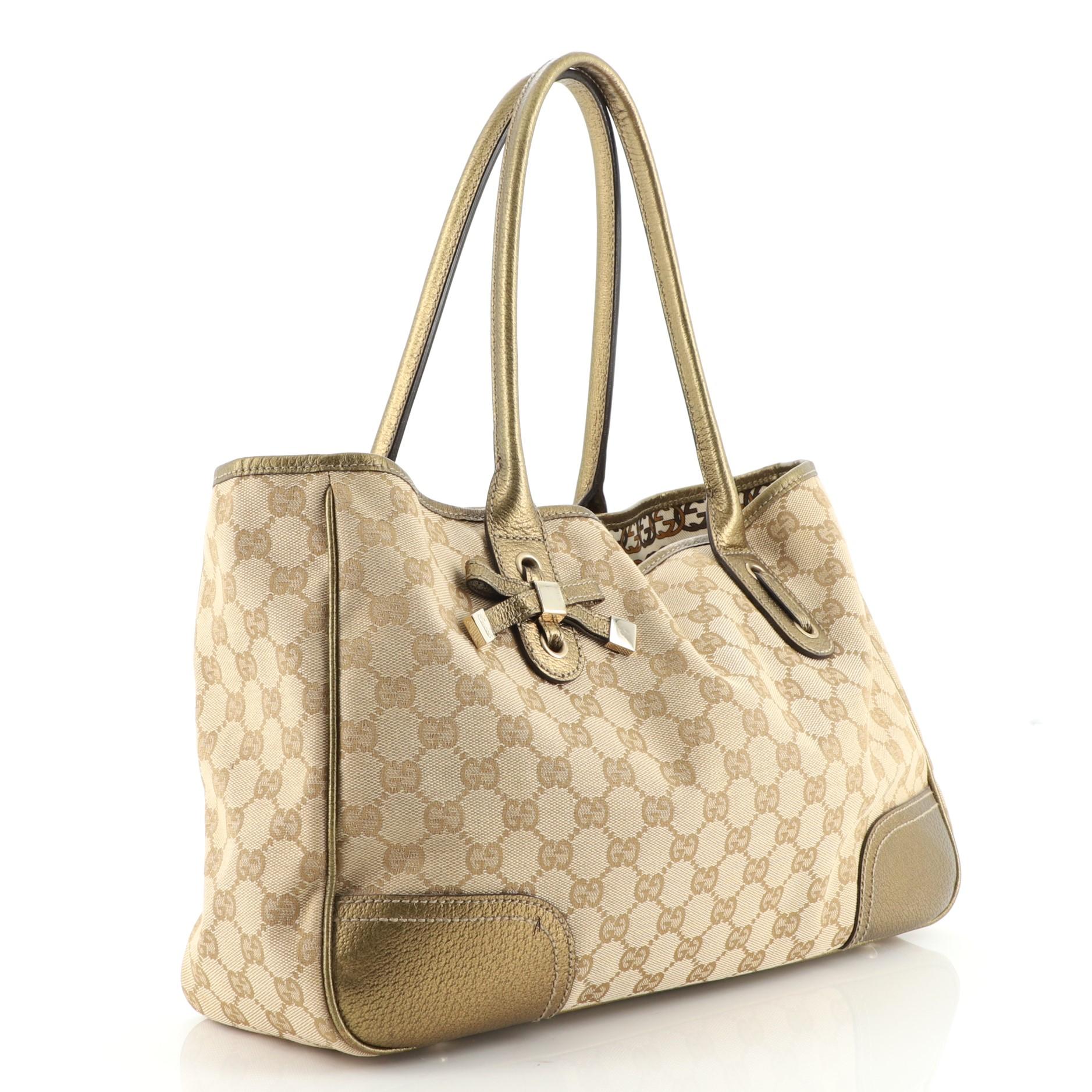 Gucci Princy Tote GG Segeltuch Medium (Beige)