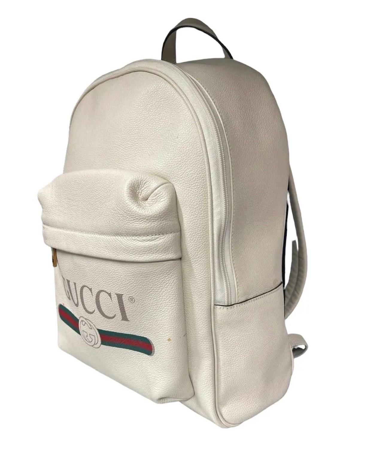 gucci white backpack