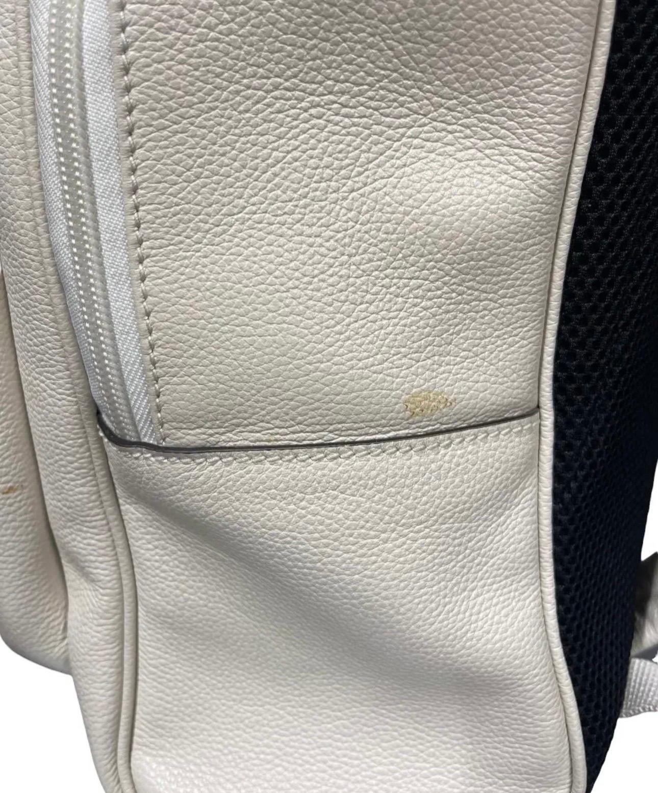 Gucci Print White Leather Backpack In Good Condition In Torre Del Greco, IT