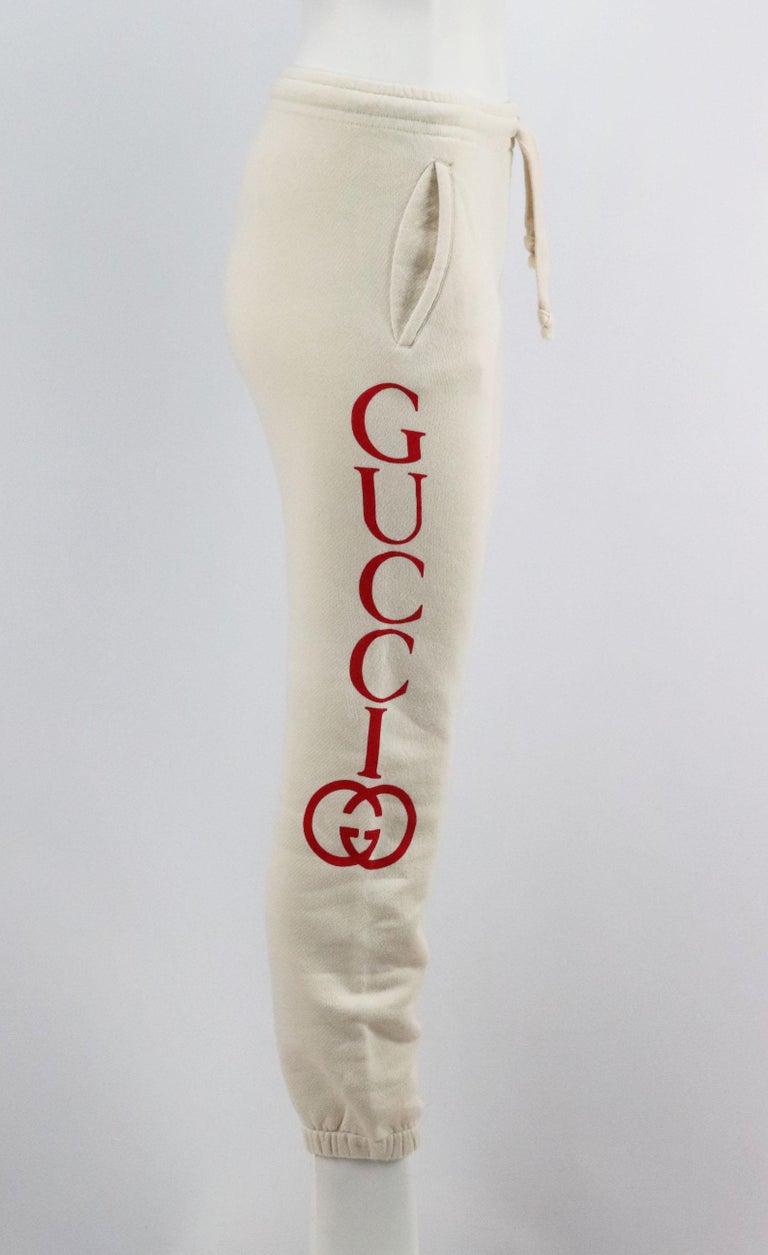 Gucci Trainingshose aus bedruckter Baumwolle und Frottee XSMALL im Angebot  bei 1stDibs