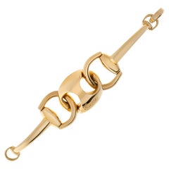 Gucci Puff Horsebit Link Bracelet in 18k Yellow Gold