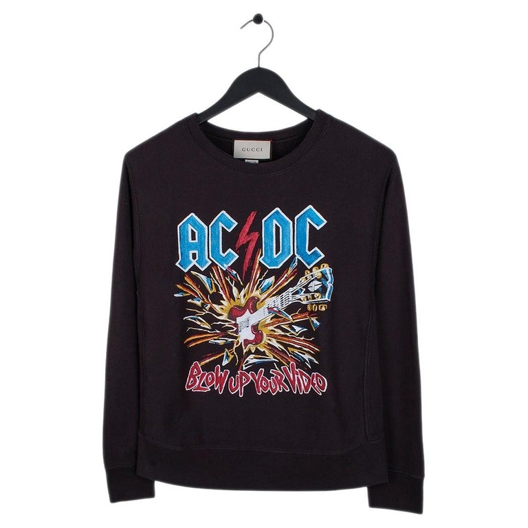 Gucci Pullover AC/DC Men Top Sweatshirt Size M For Sale at 1stDibs