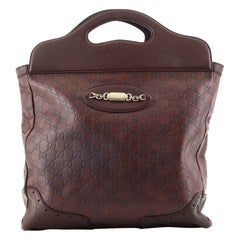 Gucci Punch Top Handle Tote Guccissima Leather Large