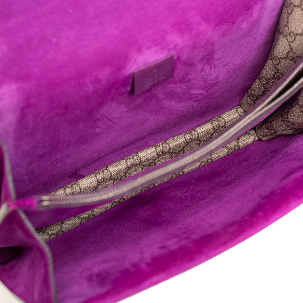 Gucci Purple/Brown GG Supreme Canvas Dionysus Medium Shoulder Bag 5