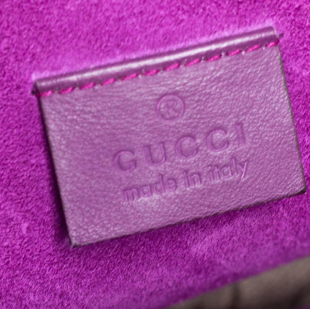 Women's Gucci Purple/Brown GG Supreme Canvas Dionysus Medium Shoulder Bag