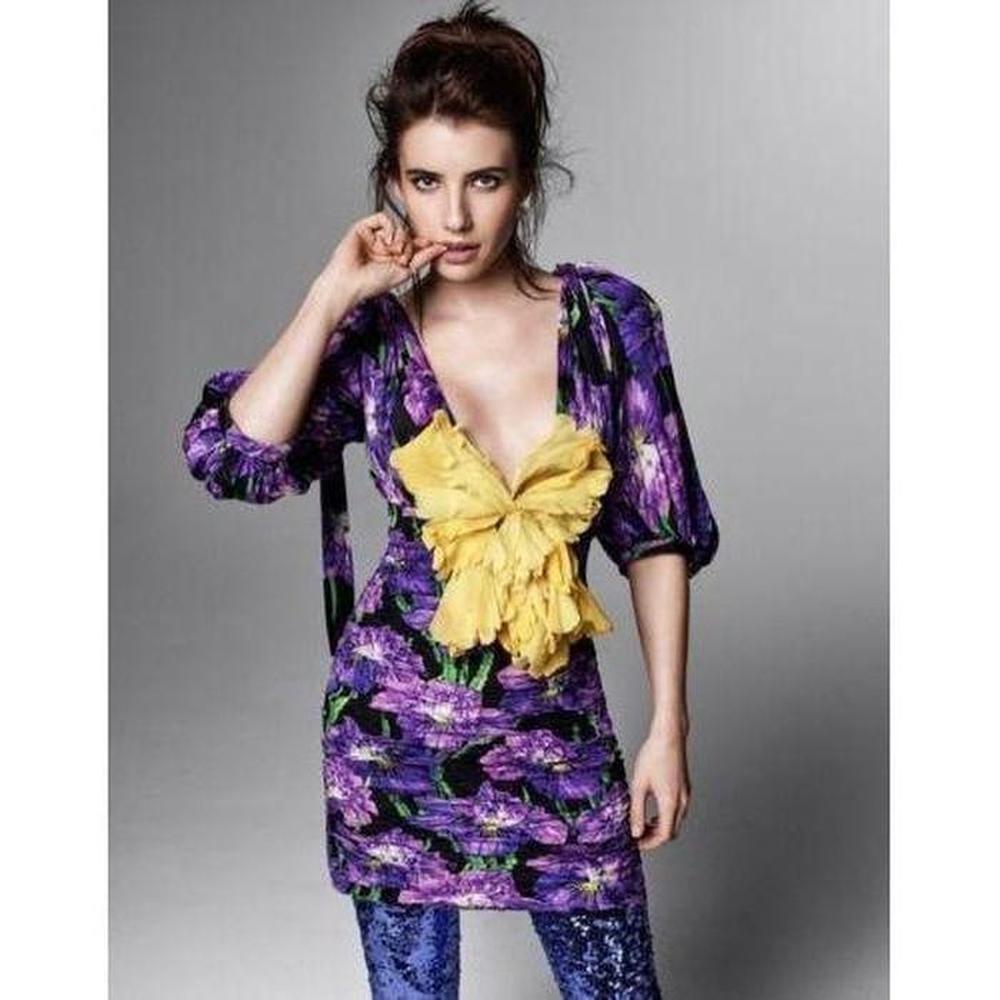 GUCCI Purple Crinkled Floral Purple Dress IT38 US 0-2 In New Condition For Sale In Brossard, QC