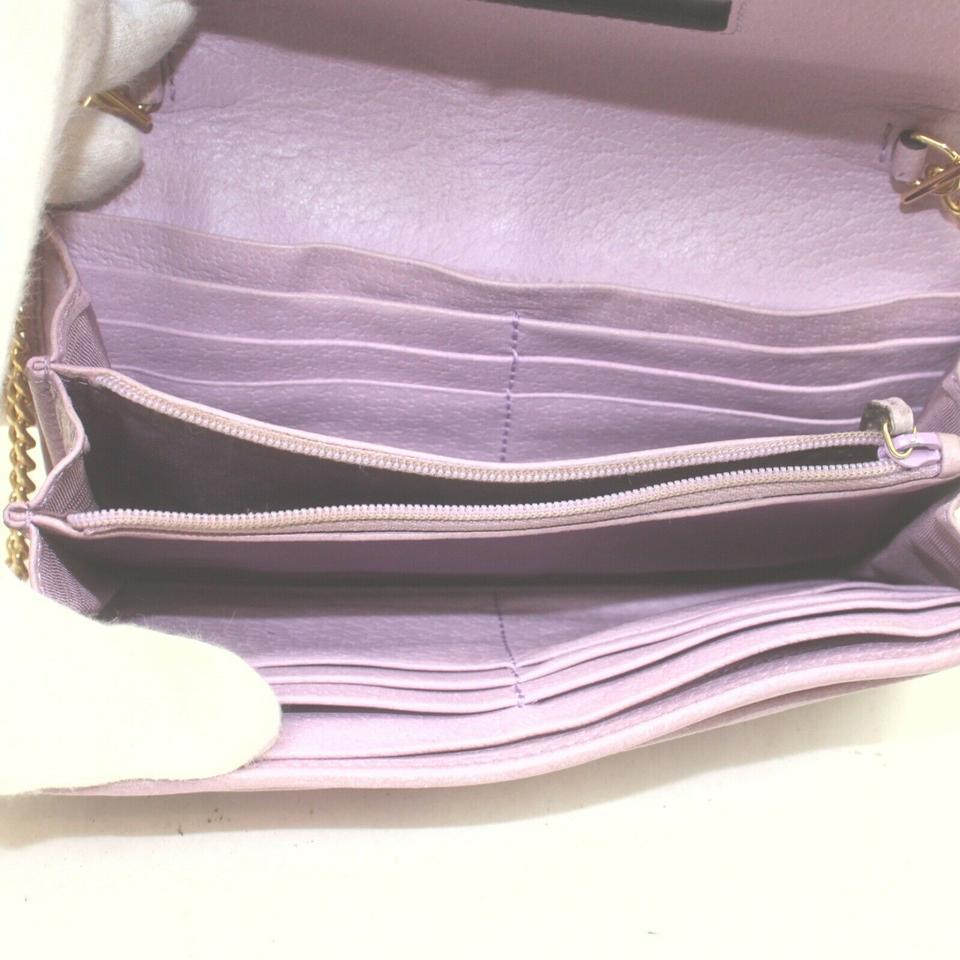 Gucci Purple Flora Wallet on Chain Crossbody Flap Bag 862994 1
