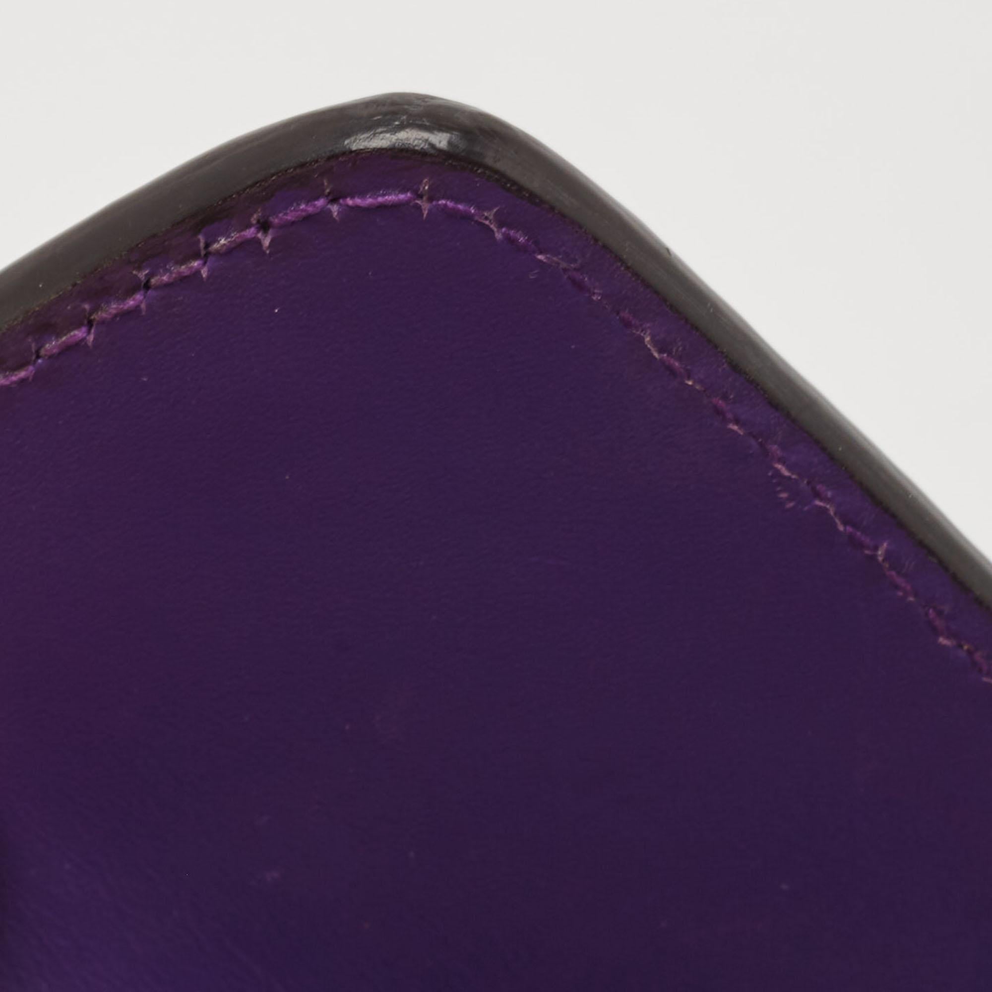 Gucci Purple Guccissima Leather Small Padlock Shoulder Bag For Sale 3