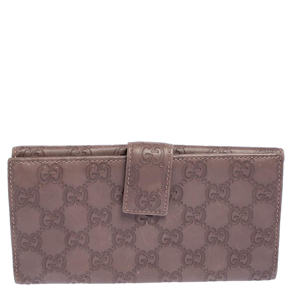 Gucci Purple Guccissima Leather Trademark Continental Wallet In Fair Condition In Dubai, Al Qouz 2